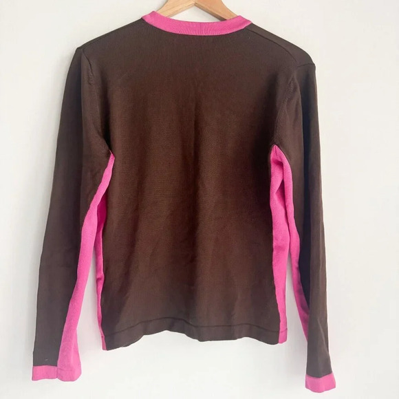 Nike Golf Brown Pink Knit Stretch Top M - Picture 6 of 6
